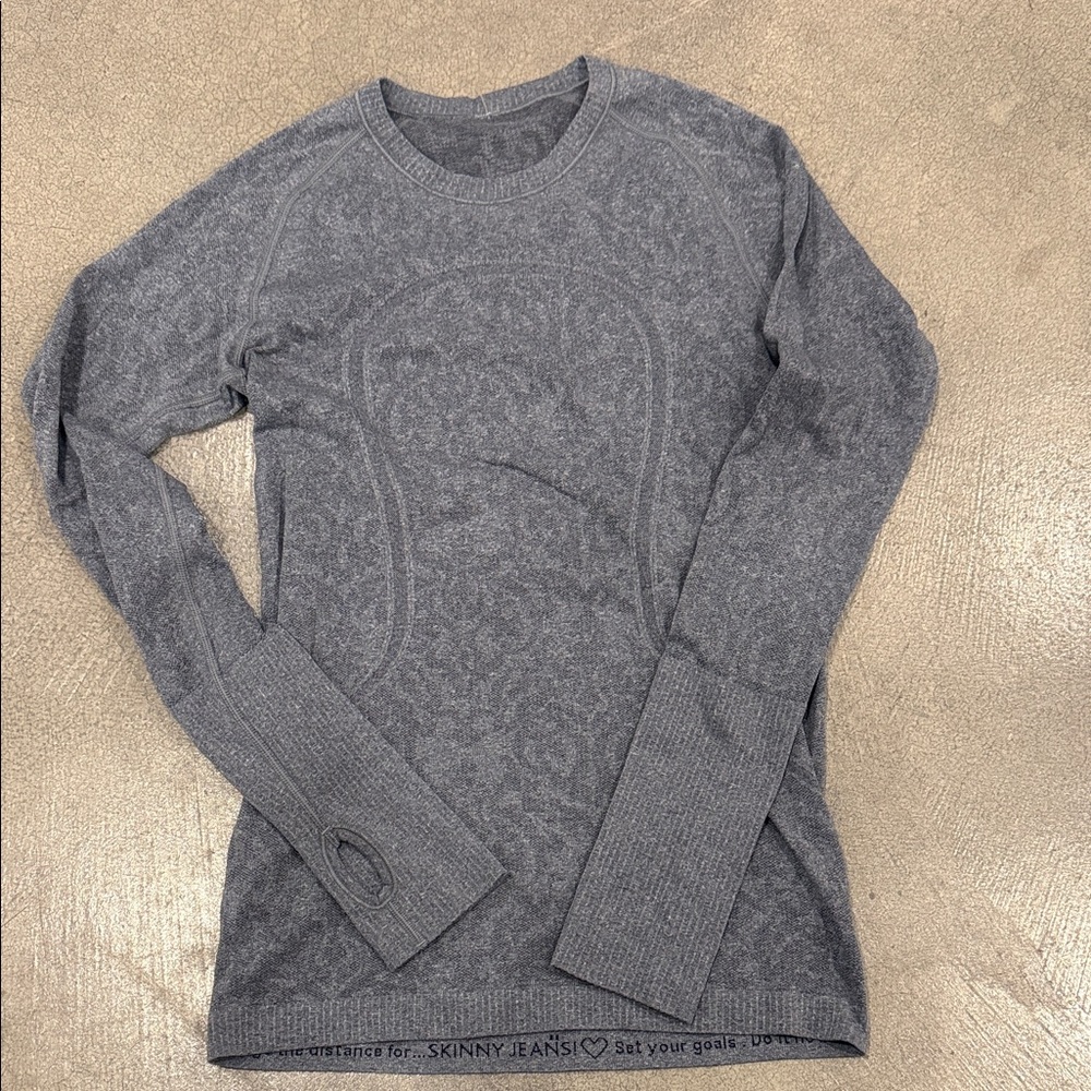 lululemon athletica Charcoal Long Sleeve Top